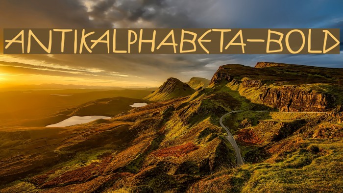 AntikAlphaBeta-Bold Font examples