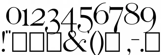 Antikvar Roman フォント その他の文字