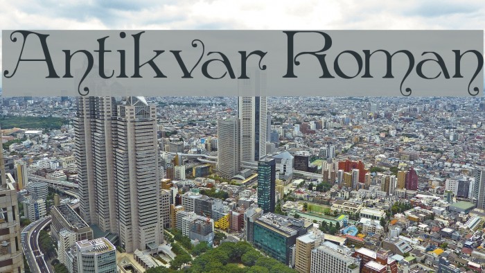 Antikvar Roman Font examples