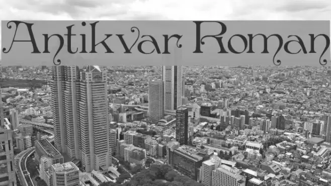 Antikvar Roman フォント examples
