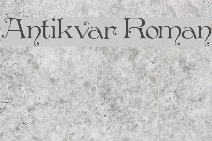 Antikvar Roman Font examples