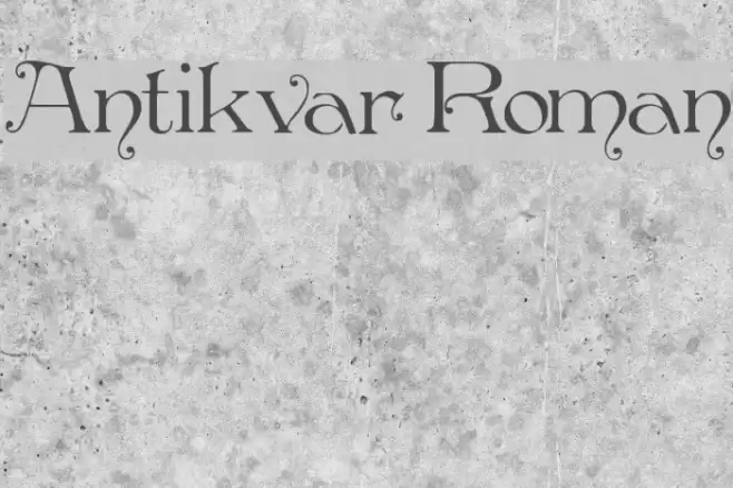 Antikvar Roman フォント examples