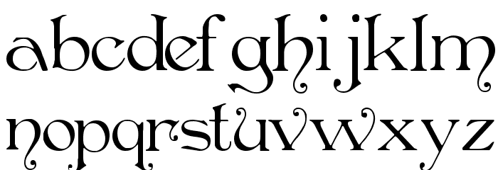 Antikvar Roman Font LOWERCASE