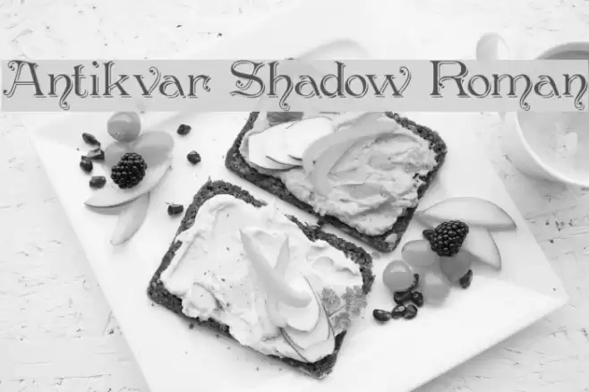 Antikvar Shadow Roman Font examples