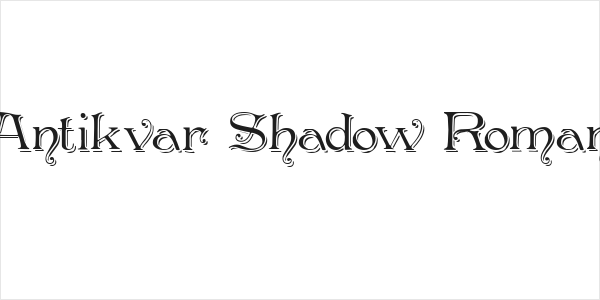 Antikvar Shadow Roman Logo