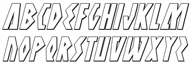 Antikythera 3D Italic Schriftart Groß