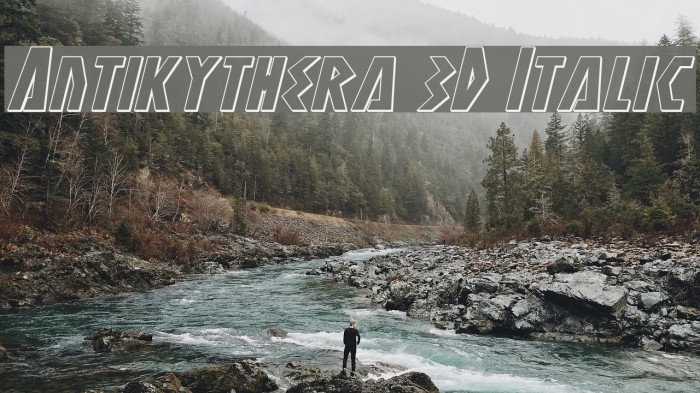 Antikythera 3D Italic Font examples