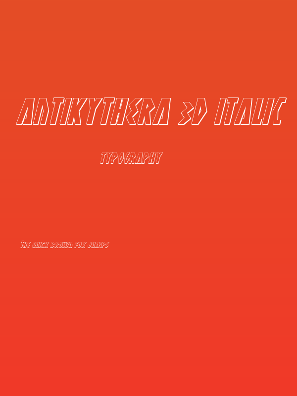 Antikythera 3D Italic Poster