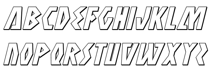 Antikythera 3D Italic Font LOWERCASE