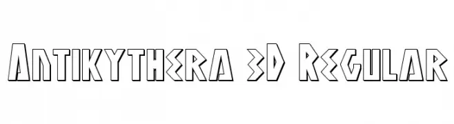 Antikythera 3D Regular  フリーフォントのダウンロード