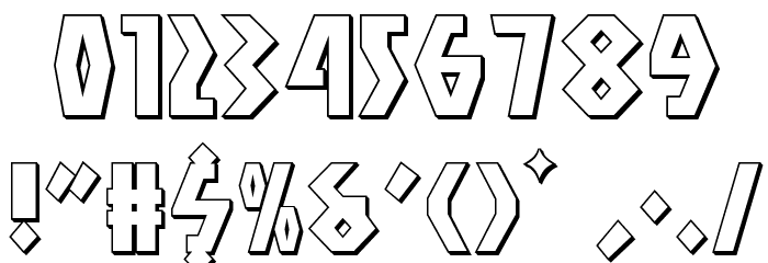 Antikythera 3D Regular Font OTHER CHARS