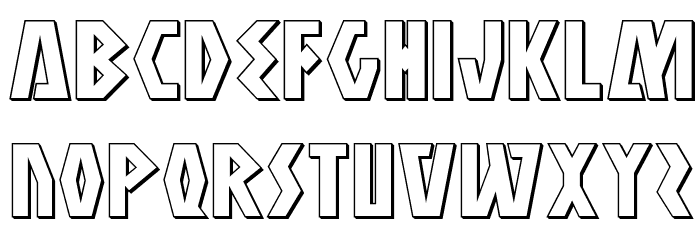 Antikythera 3D Regular Font LOWERCASE