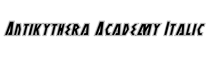 Antikythera Academy Italic  Free Fonts Download