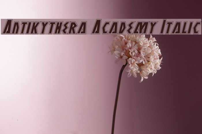 Antikythera Academy Italic Font examples