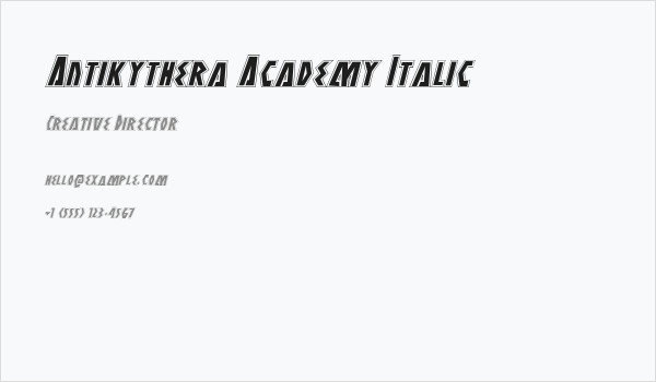 Antikythera Academy Italic Business Card