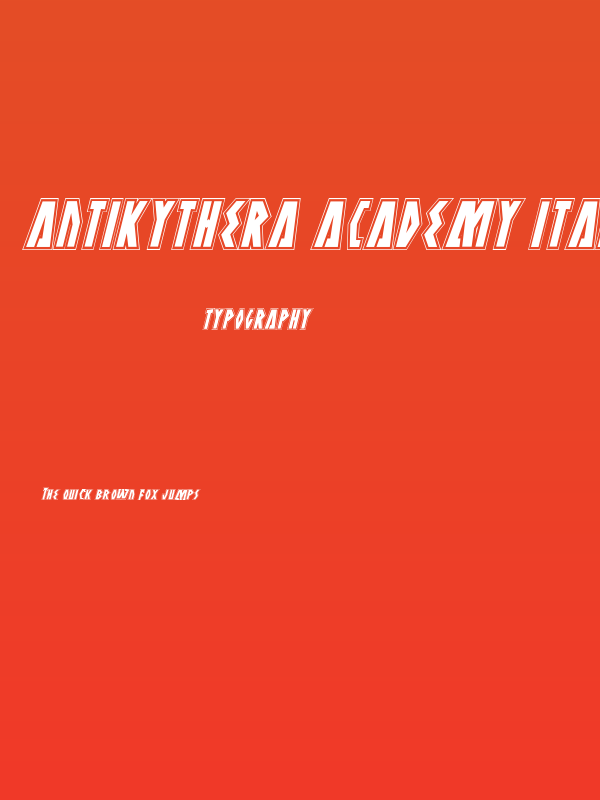 Antikythera Academy Italic Poster