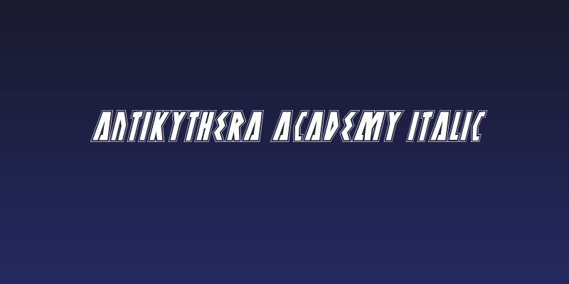 Antikythera Academy Italic Social Header