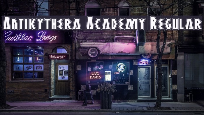 Antikythera Academy Regular Font examples