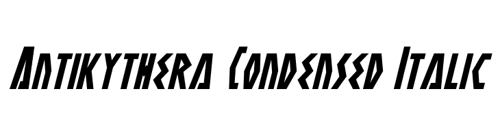 Antikythera Condensed Italic Font