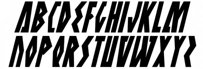 Antikythera Condensed Italic फ़ॉन्ट अपरकेस