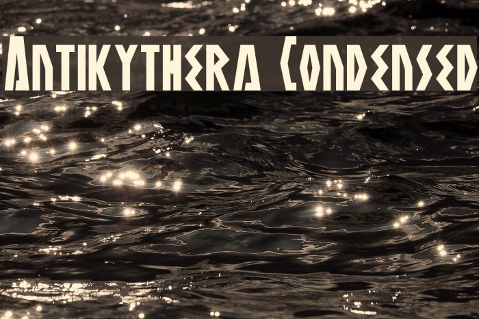 Antikythera Condensed Font examples