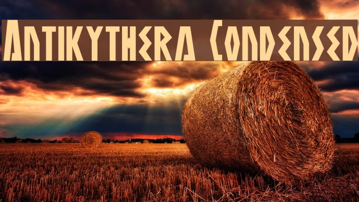 Antikythera Condensed Font examples
