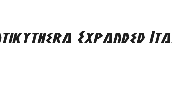 Antikythera Expanded Italic Logo