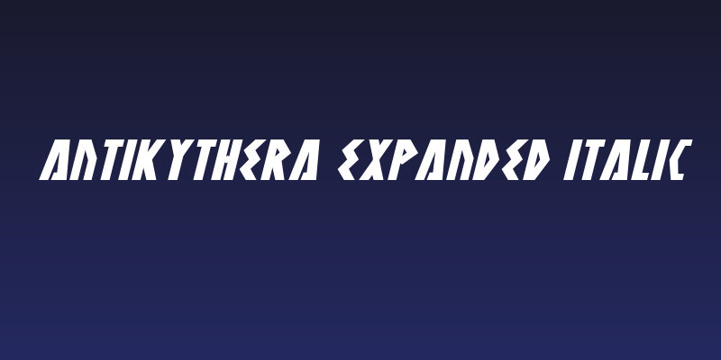 Antikythera Expanded Italic Social Header
