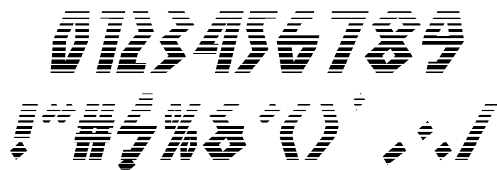Antikythera Gradient Italic Font OTHER CHARS