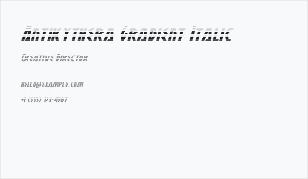 Antikythera Gradient Italic Business Card