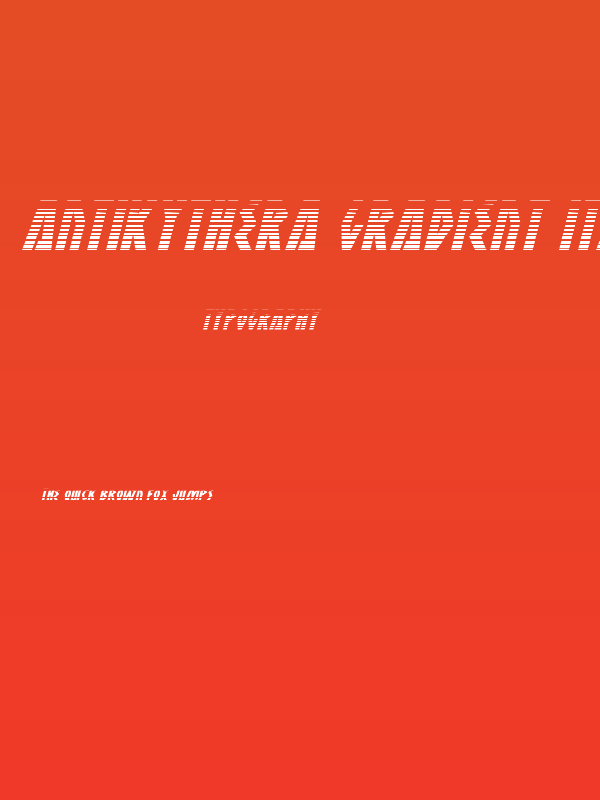 Antikythera Gradient Italic Poster