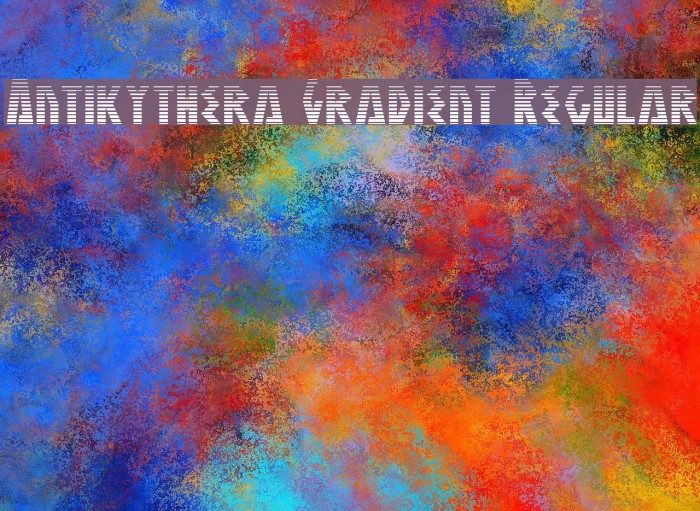 Antikythera Gradient Regular Font examples
