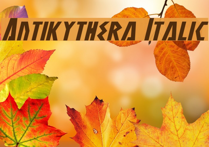 Antikythera Italic Font examples