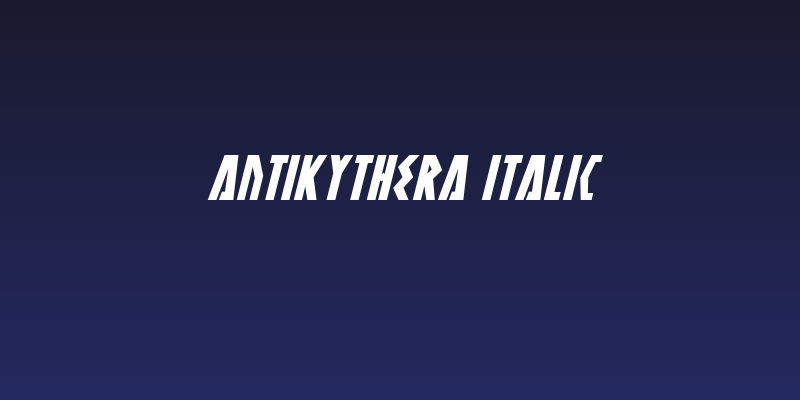 Antikythera Italic Social Header