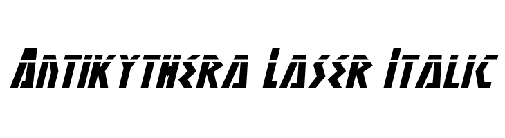 Antikythera Laser Italic  les polices de caractères gratuit tlcharger