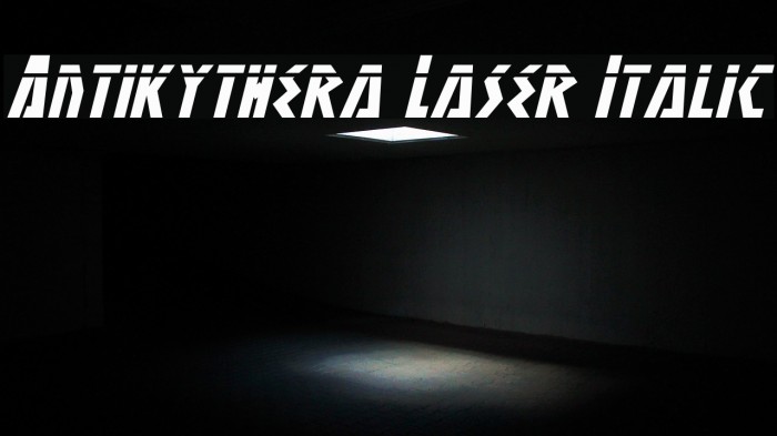 Antikythera Laser Italic Font examples