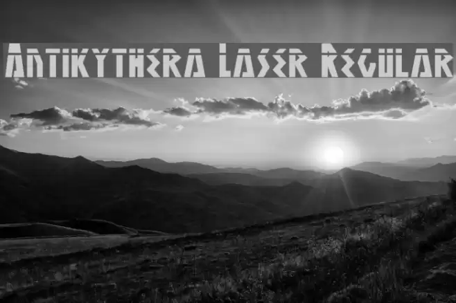 Antikythera Laser Regular Font examples