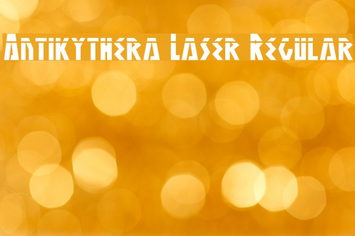 Antikythera Laser Regular Example 3