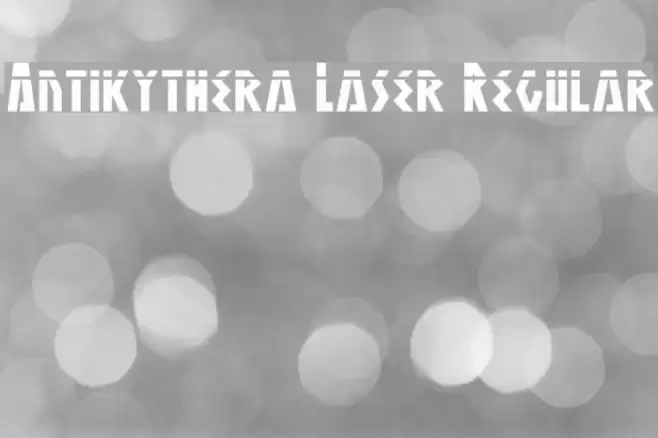 Antikythera Laser Regular Font examples
