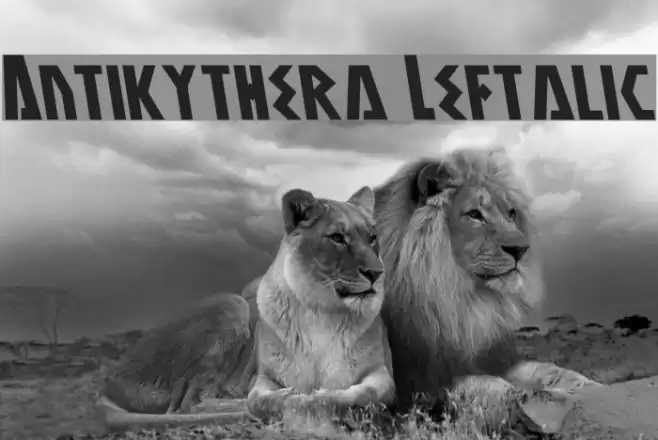 Antikythera Leftalic Font examples