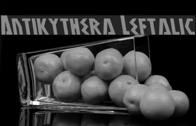 Antikythera Leftalic Font examples