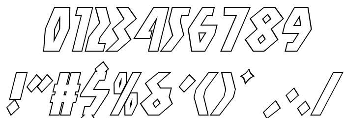 Antikythera Outline Italic Font OTHER CHARS