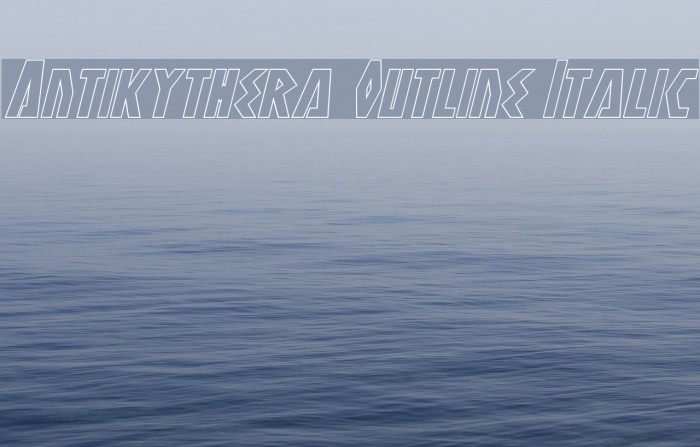 Antikythera Outline Italic Font examples