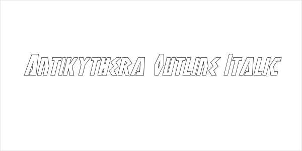 Antikythera Outline Italic Logo