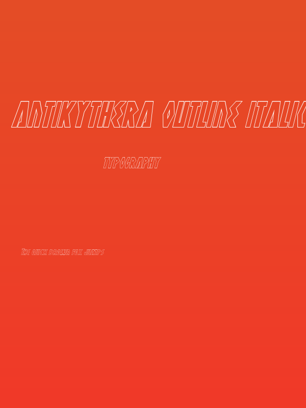 Antikythera Outline Italic Poster