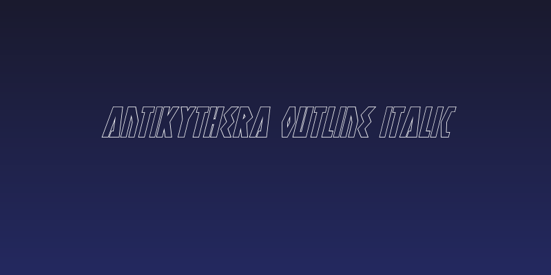 Antikythera Outline Italic Social Header