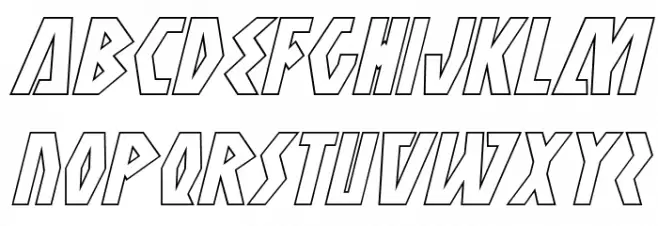 Antikythera Outline Italic फ़ॉन्ट लोअरकेस