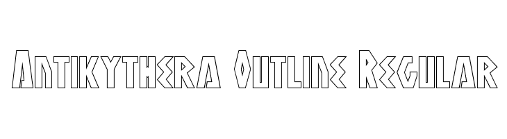 Antikythera Outline Regular  नि: शुल्क फ़ॉन्ट्स डाउनलोड