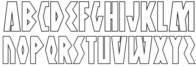 Antikythera Outline Regular フォント 大文字