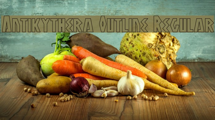 Antikythera Outline Regular Font examples